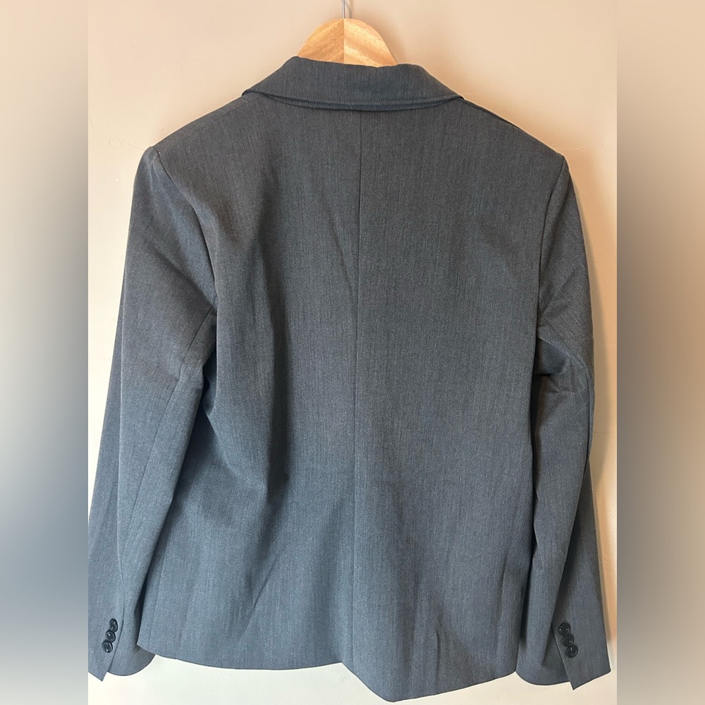 NWT The Drop Liza Relaxed Double Breasted Blazer, Heather Grey, Size M Chic - Picture 9 of 10